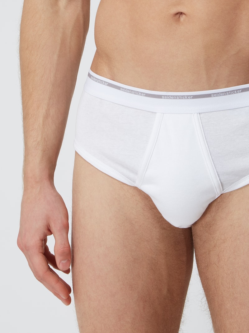 Slip aus Baumwolle im 2er-Pack in weiß