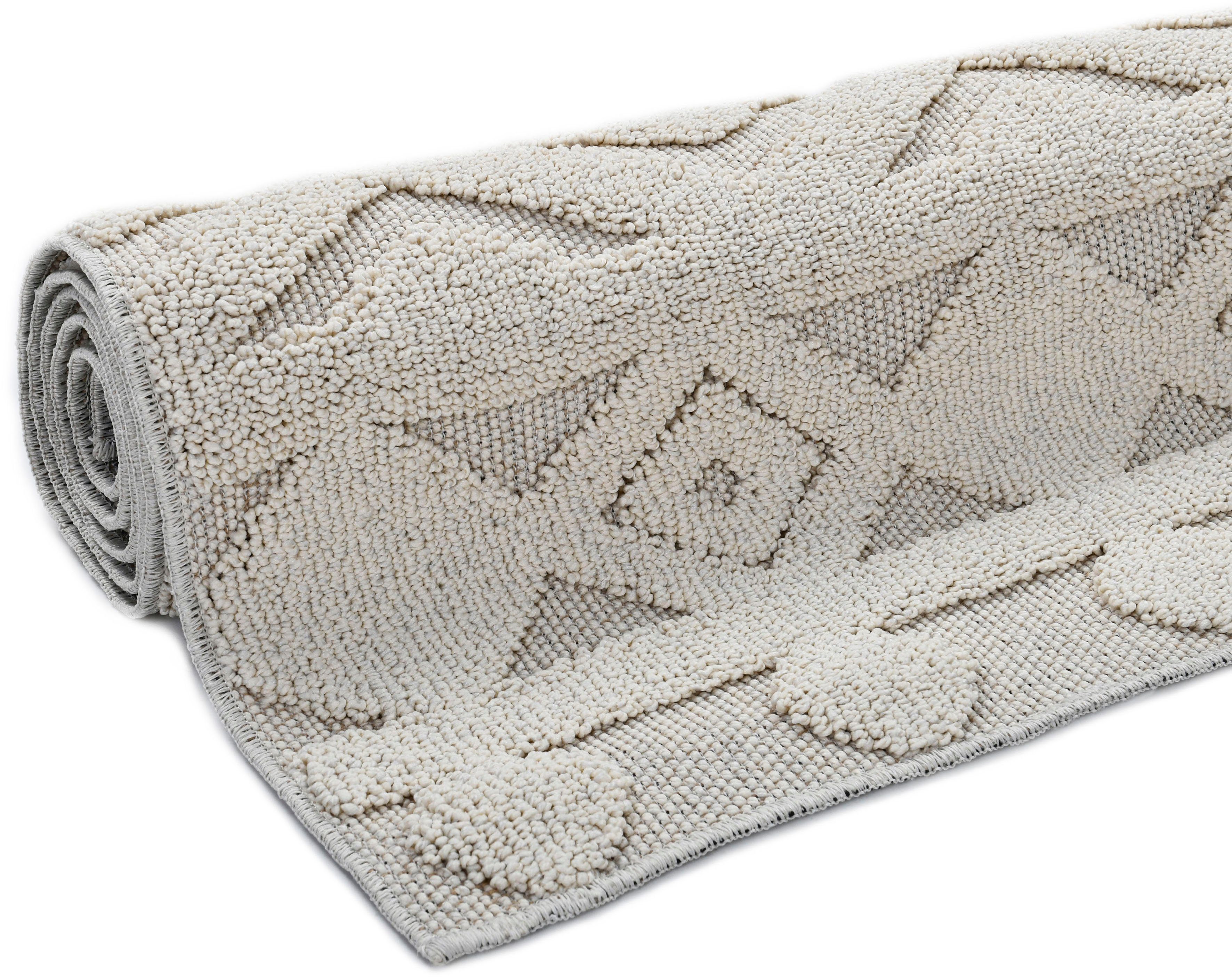 Teppich Askja, LeGer Home by Lena Gercke, rechteckig, Höhe: 18 mm, mit Woll-Look, Hoch-Tief Effekt, Teppich im Boho Stil