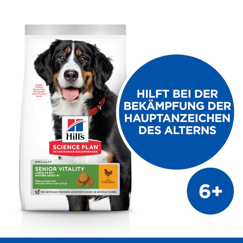 Hill's Science Plan Mature Adult Senior Vitality Large mit Huhn