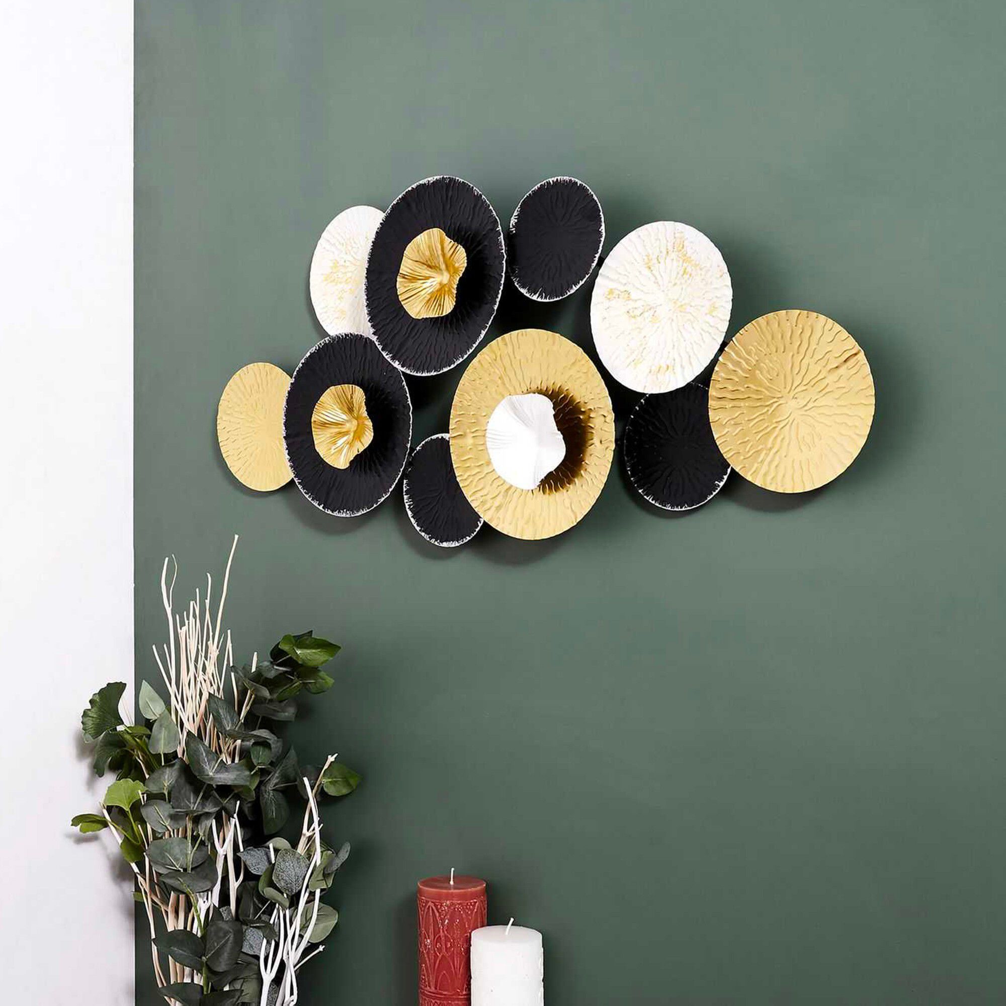 Décoration murale multi ronds en métal