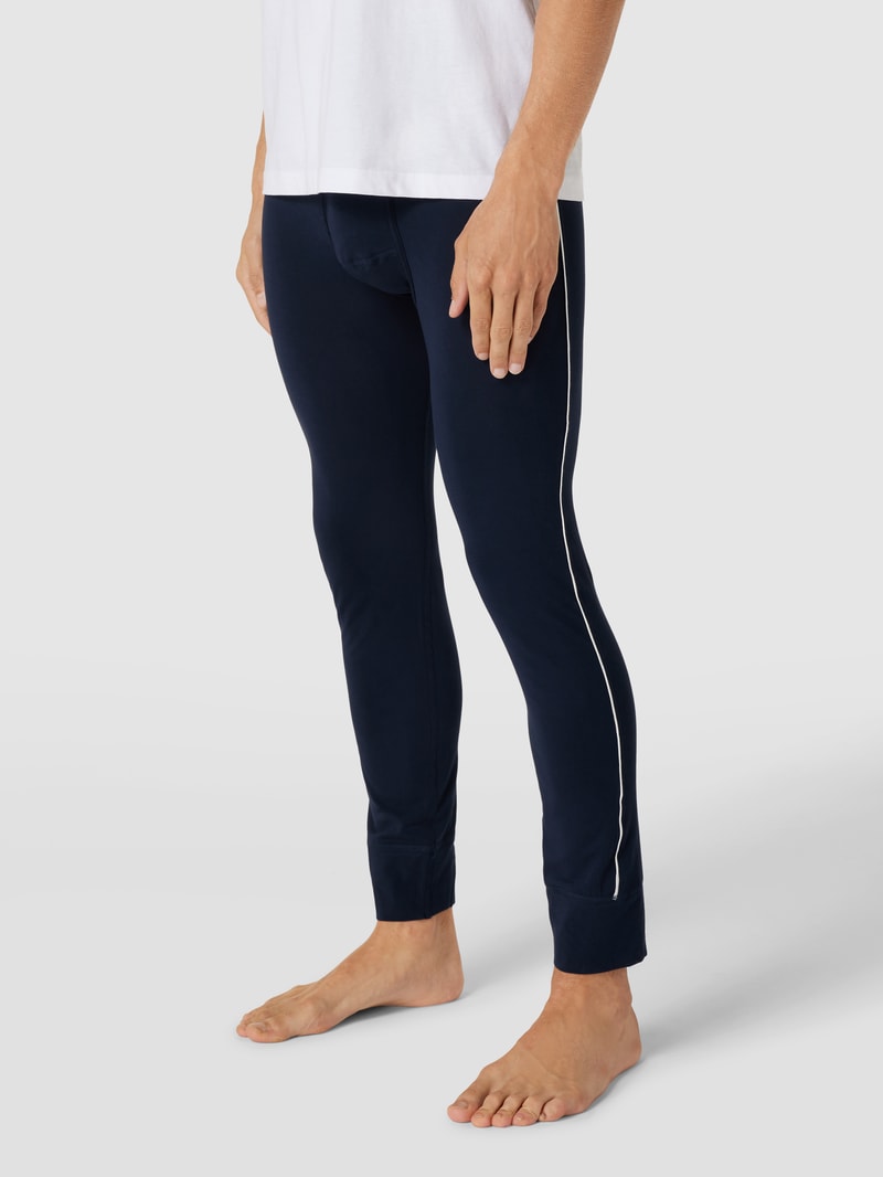 Lange Unterhose mit Label-Detail in dunkelblau