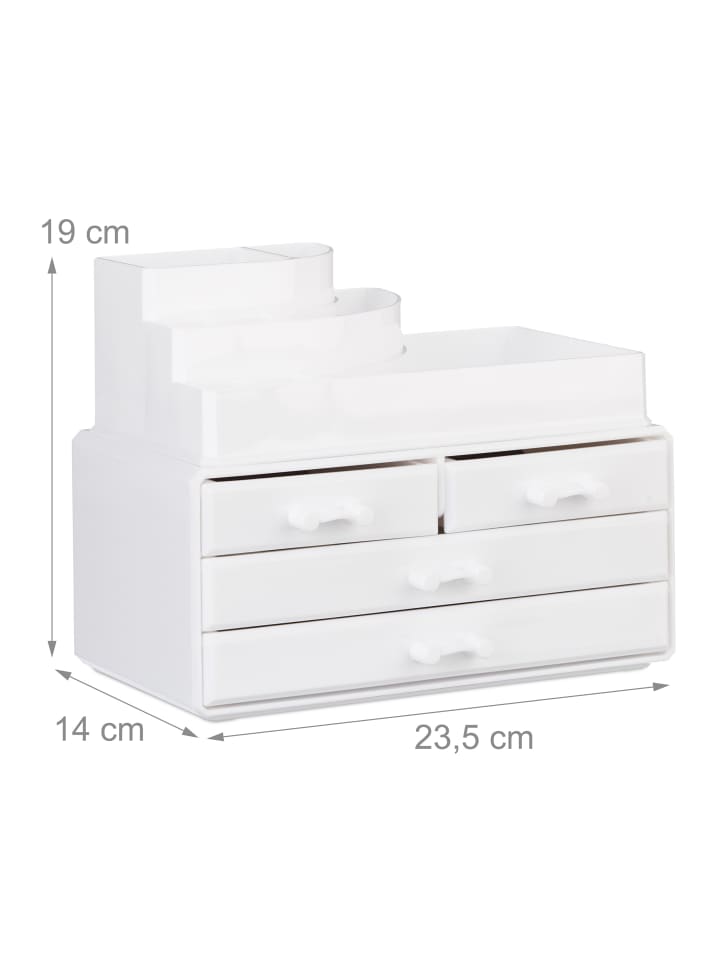 relaxdays 2x Makeup-Organizer in Weiß günstig kaufen onesize