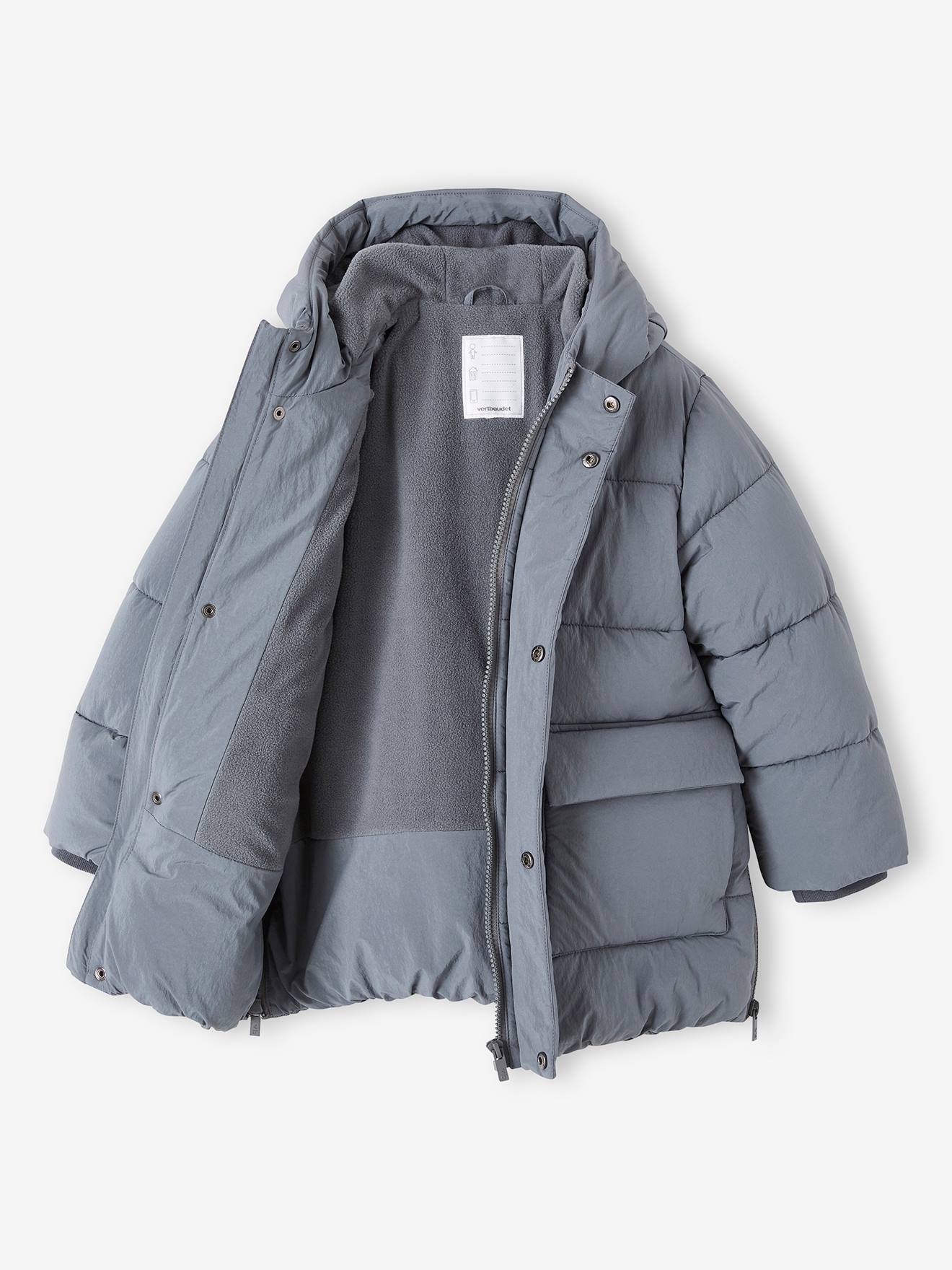 Vertbaudet Jungen Wintermantel mit Recycling-Polyester - eisblau