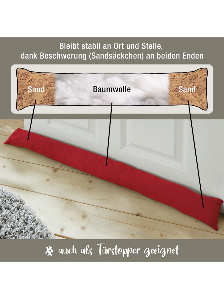 REDBEST Zugluftstopper Seattle in rot günstig kaufen