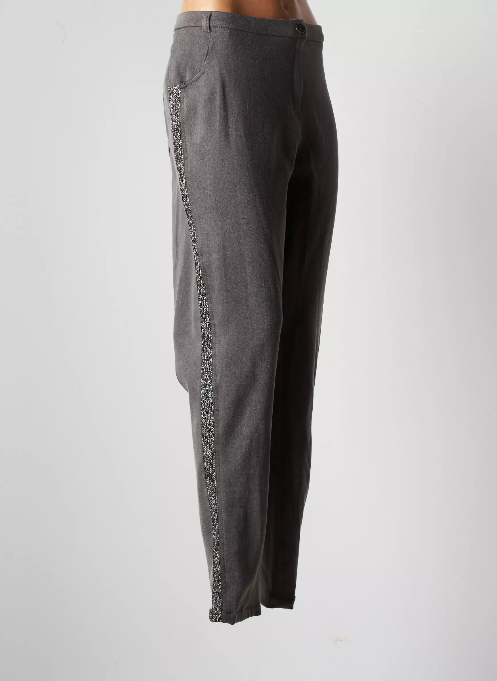 Jumfil Pantalons Slim Femme couleur gris