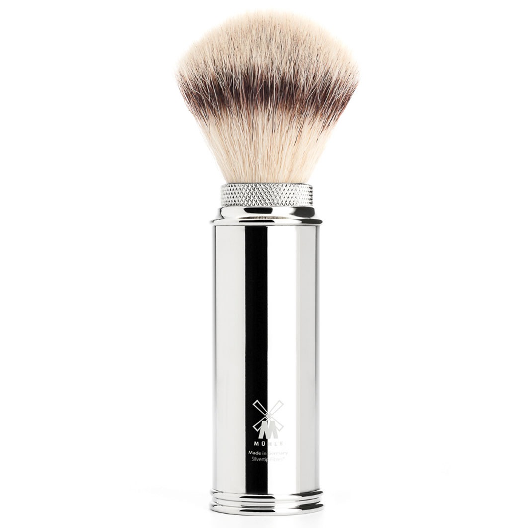 TRAVEL Reiserasierpinsel Silvertip Fibres© silver