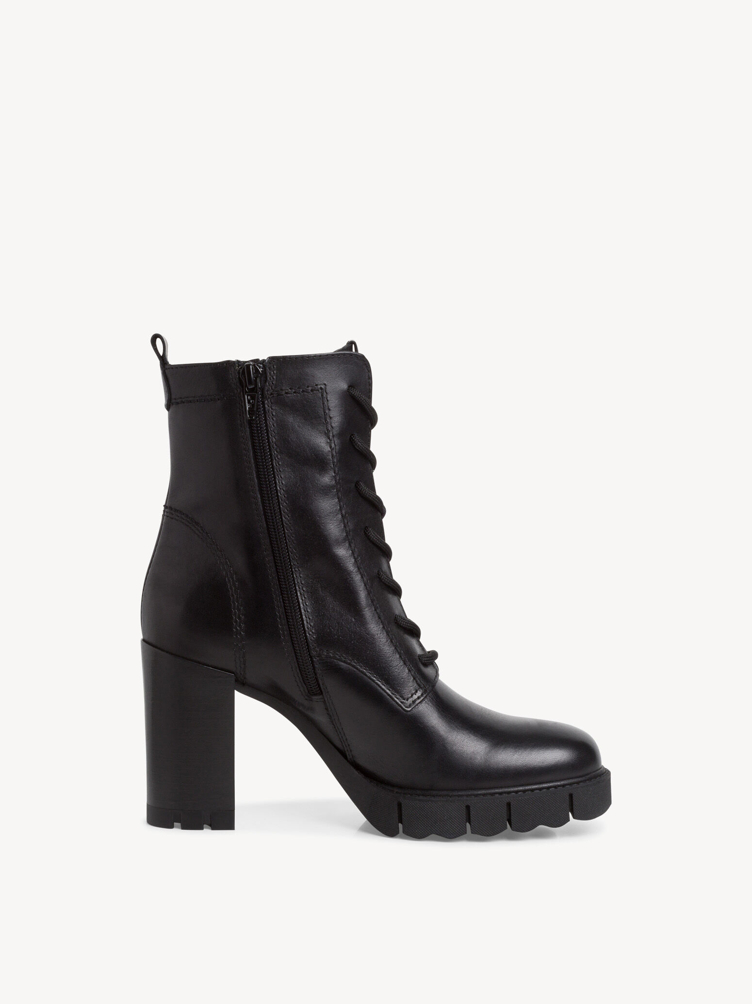 Bottine en cuir - noir