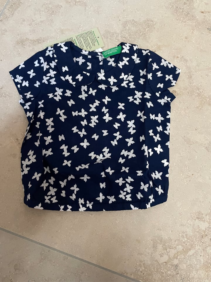 Benetton Bluse in Dunkelblau günstig kaufen 62