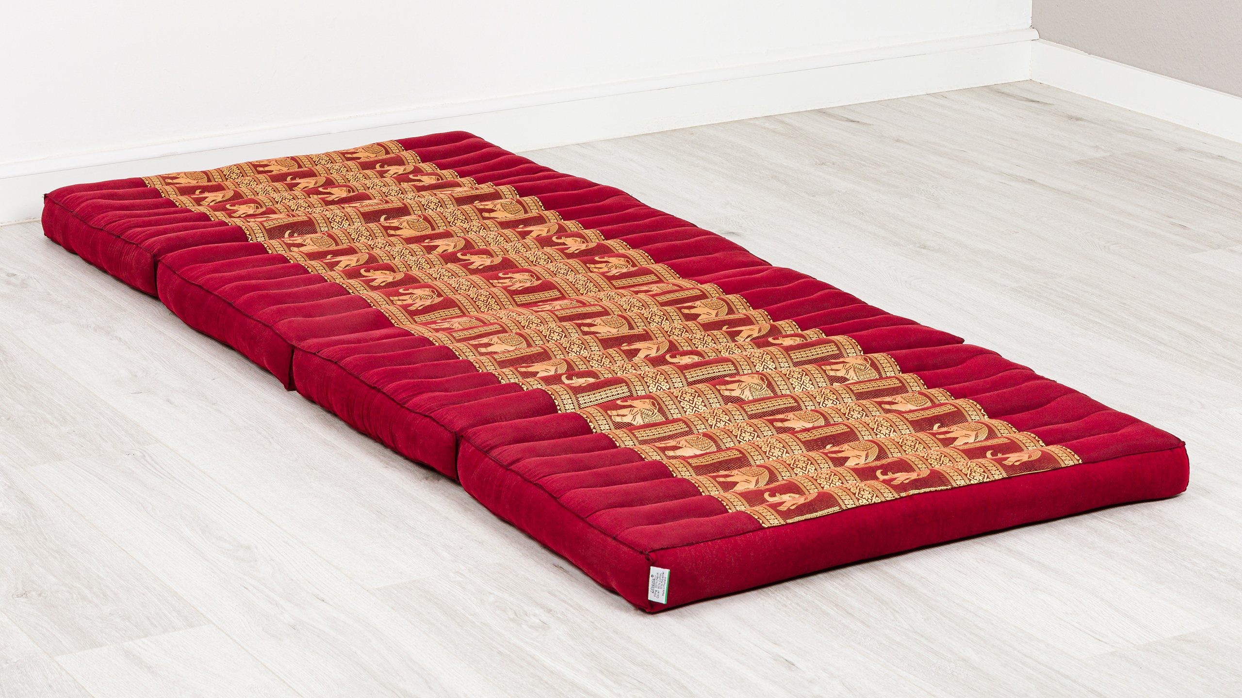 Klappmatratze Klappmatratze 80 cm (Deluxe) vegan und handgefertigt, 200x80x8cm, livasia, 8 cm hoch, Kapok