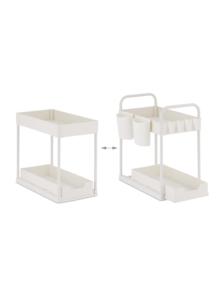 relaxdays Unter Waschbecken Regal in Weiß - (B)22 x (H)42,5 x (T)40 cm günstig kaufen onesize