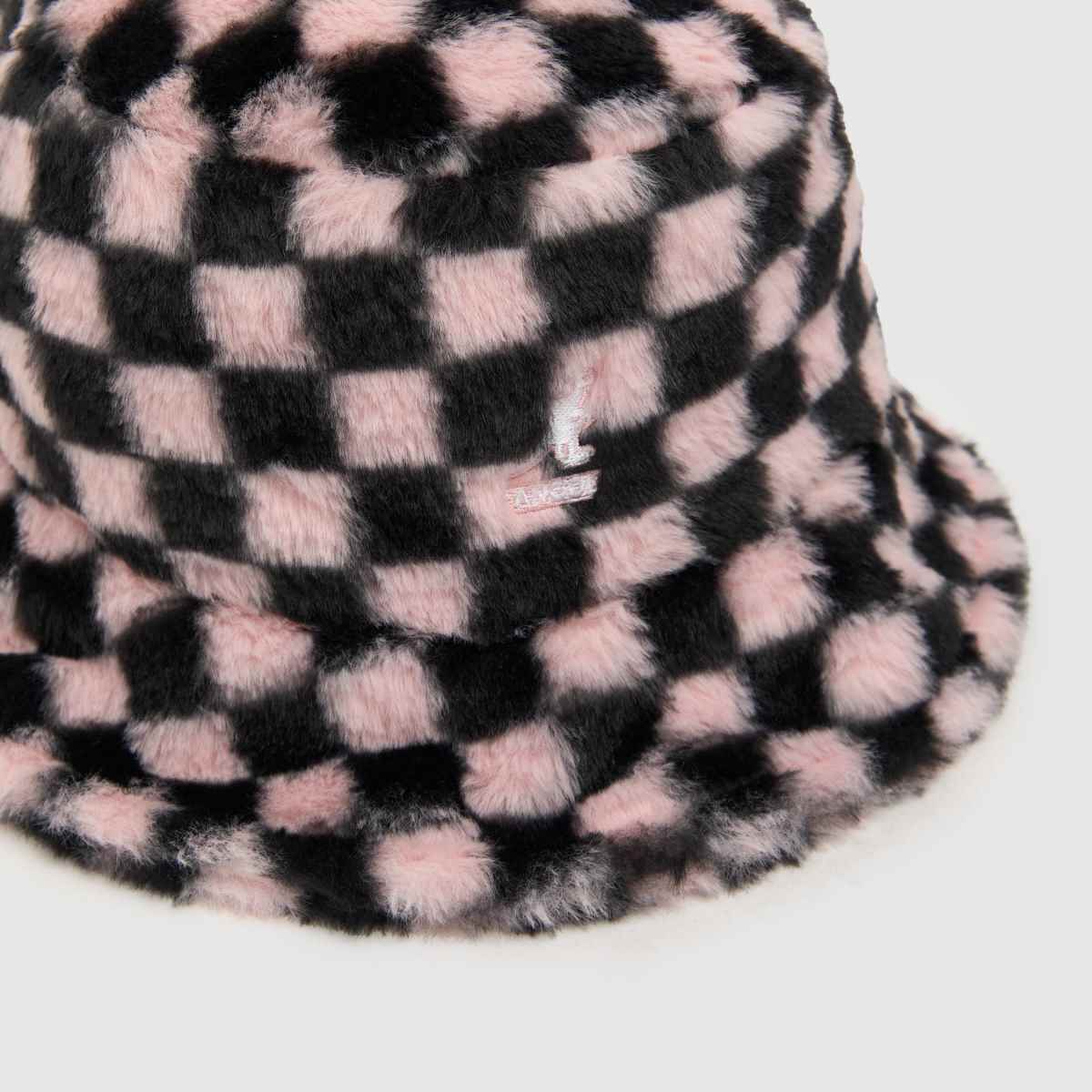 KANGOL svart & rosa hatt i fuskpäls