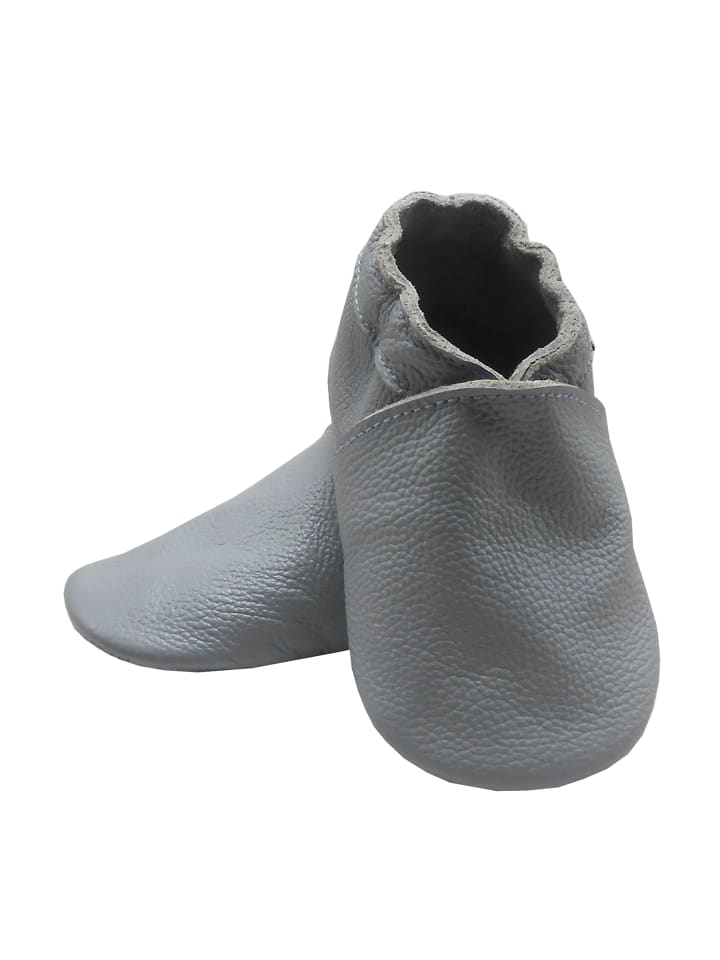 Yalion Leder-Krabbelschuhe in Hellblau günstig kaufen