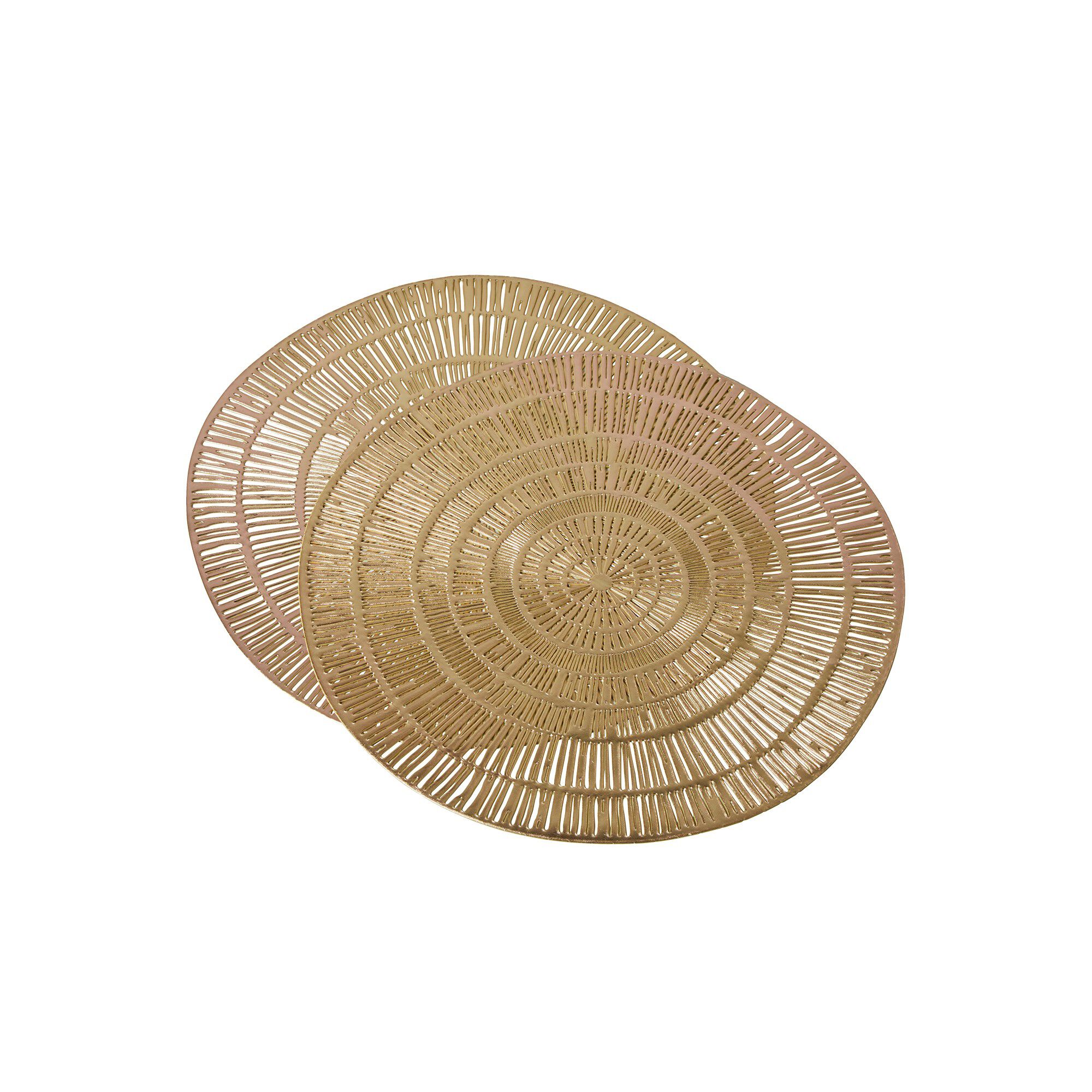 Lot de 2 sets de tables métallisés