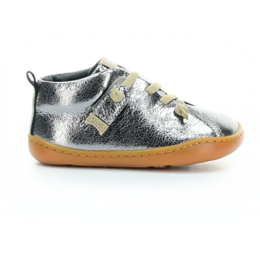 Camper Peu Cami Alu Meteor (80153-097 First Walkers) silberne Mid Cut Barfußschuhe