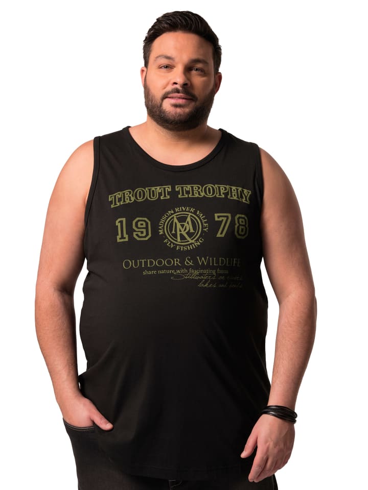 Men Plus Tank Top in schwarz günstig kaufen