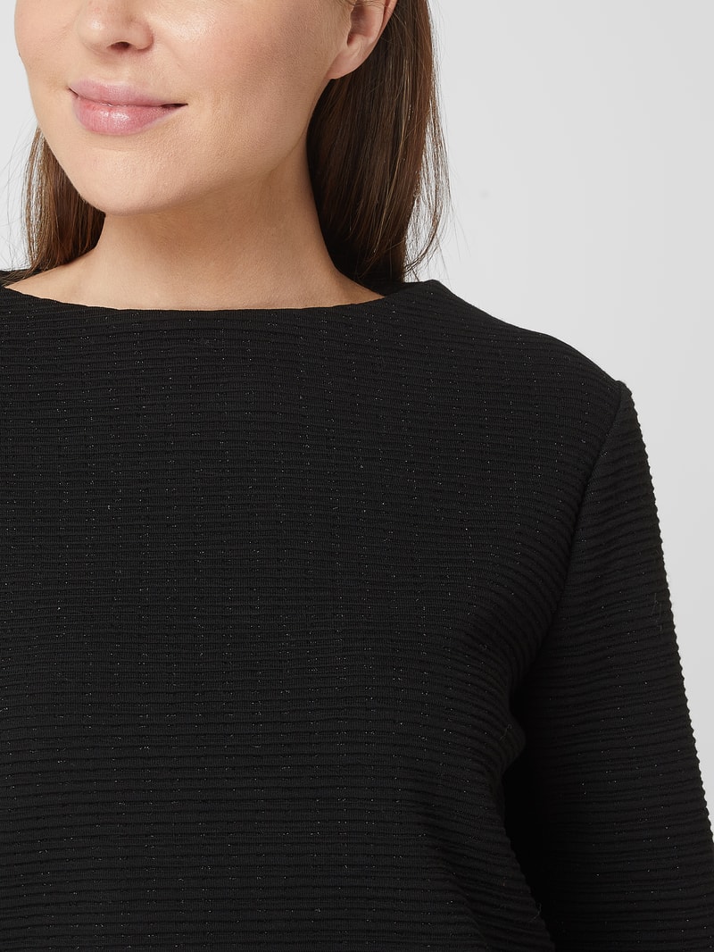 Sweatshirt mit Glitter-Effekt in schwarz