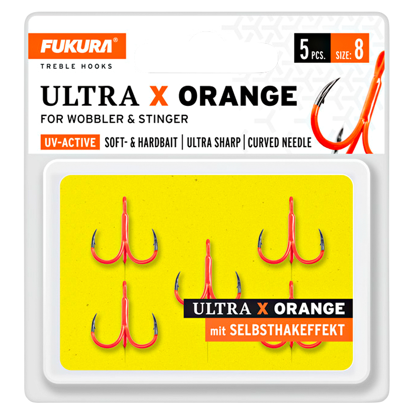 Lieblingsköder Fukura Ultra X Drillinge (orange)