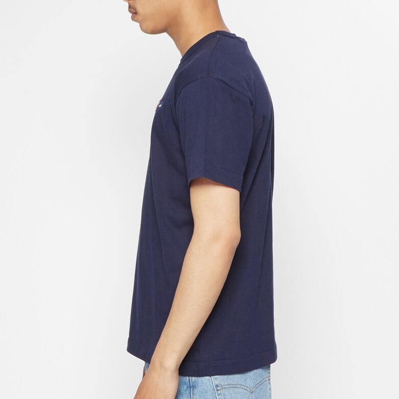 Comme des Garcons Play Play Double Heart T-Shirt navy