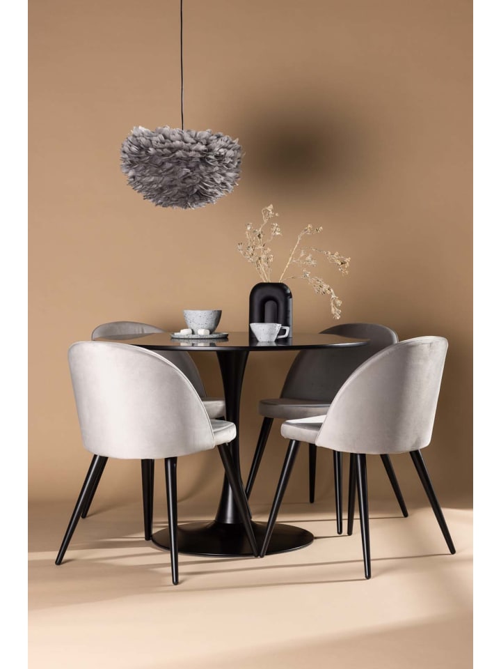 ebuy24 Essgruppe Glade 6 (5-teilig) Schwarz 100 x 100 cm günstig kaufen onesize