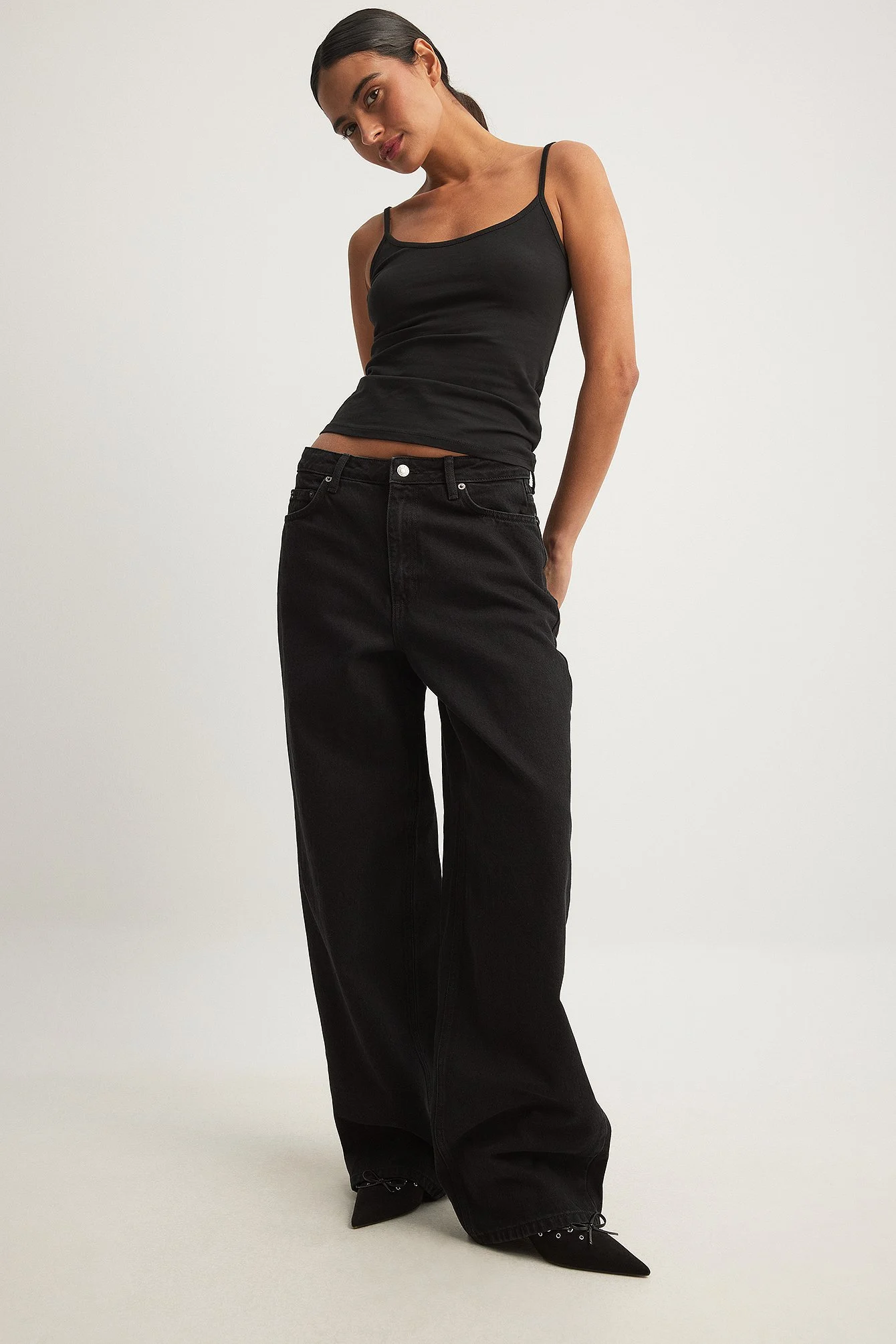 Lockere Jeans mit mittlerer Taille