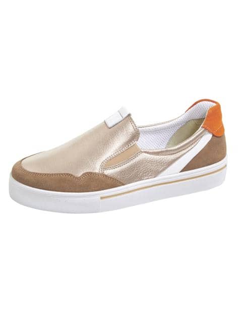 Slipper in Metallic Optik