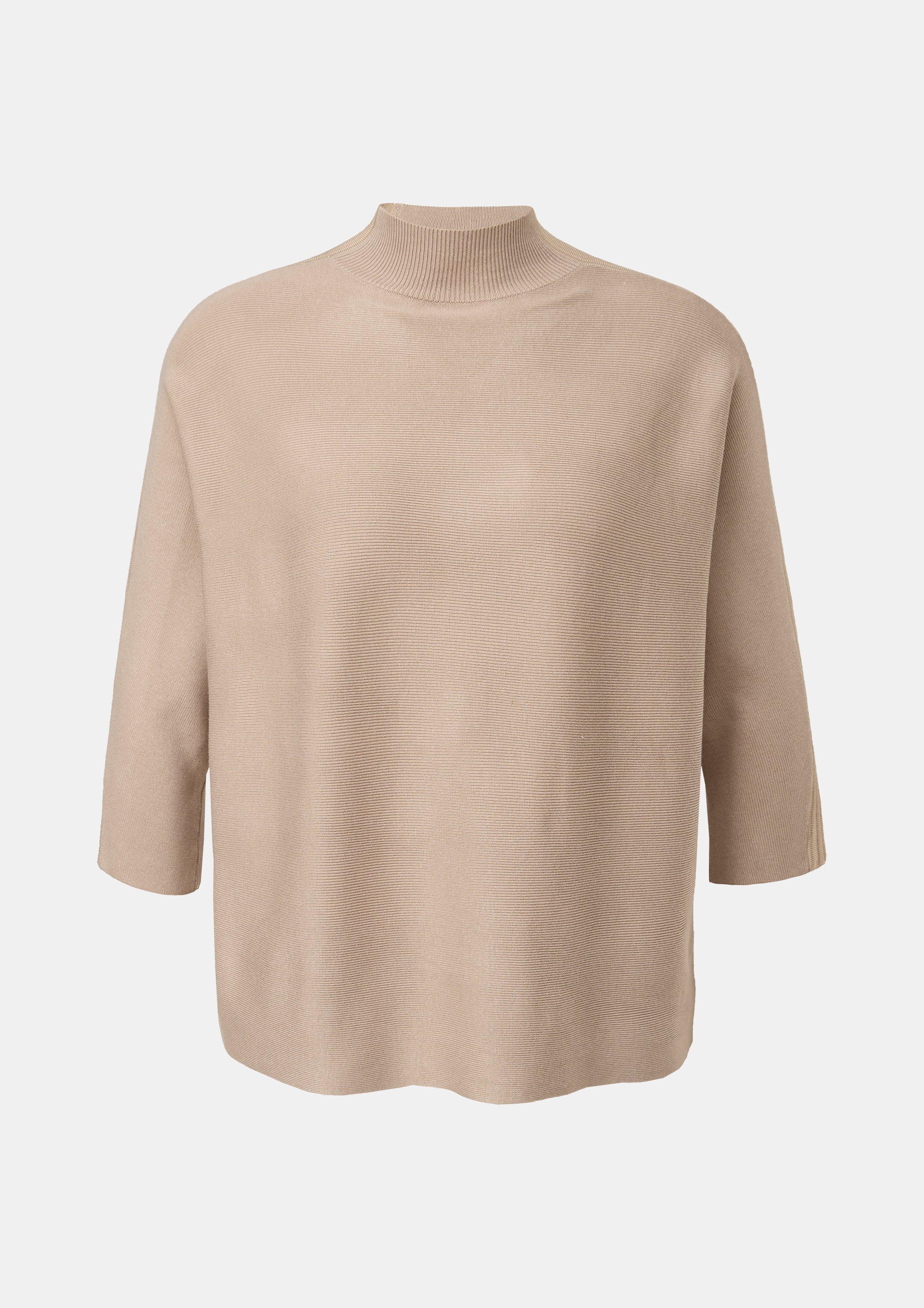 Strickpullover mit Inserts - beige