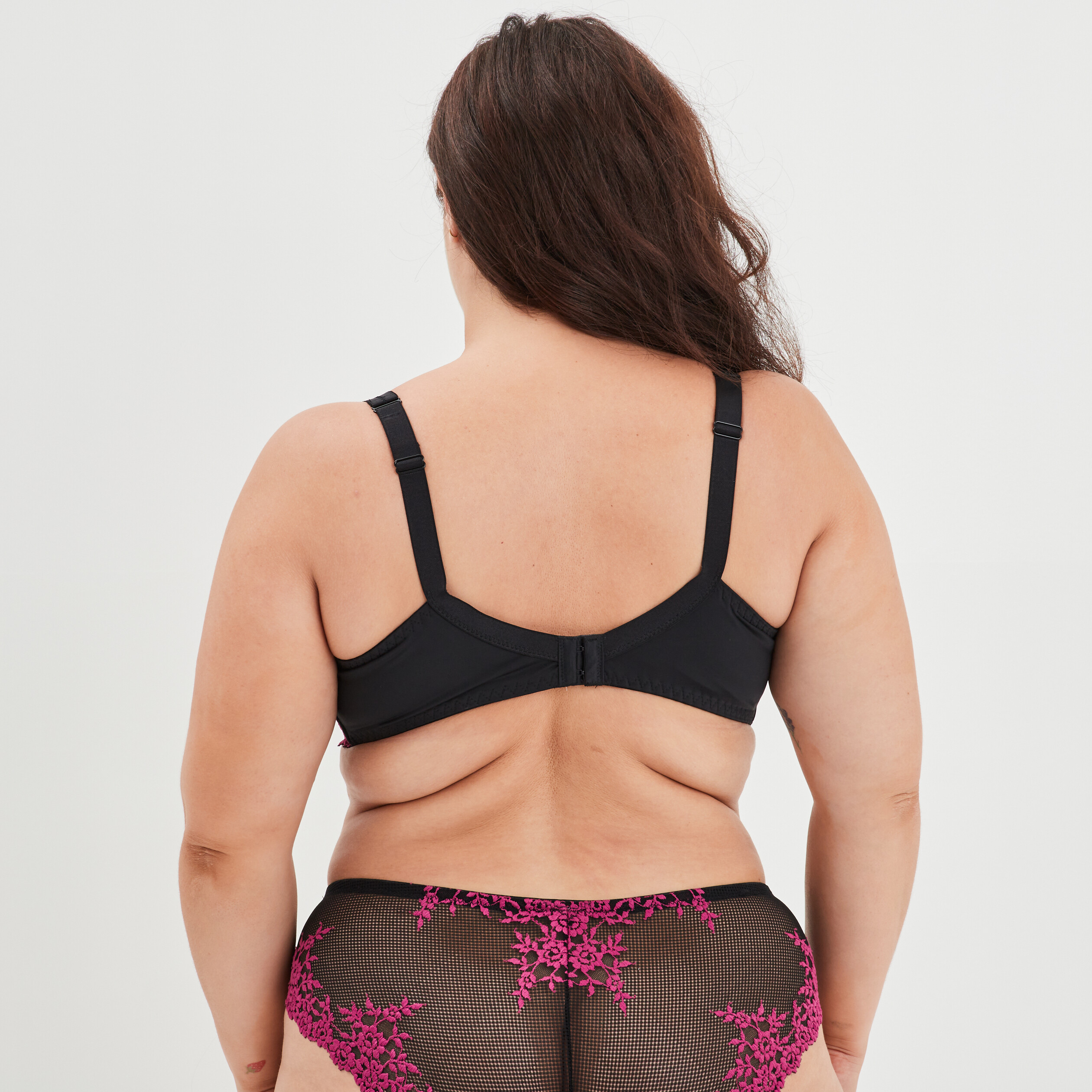 Soutien-gorge corbeille en dentelle violet femme grande taille | La Halle