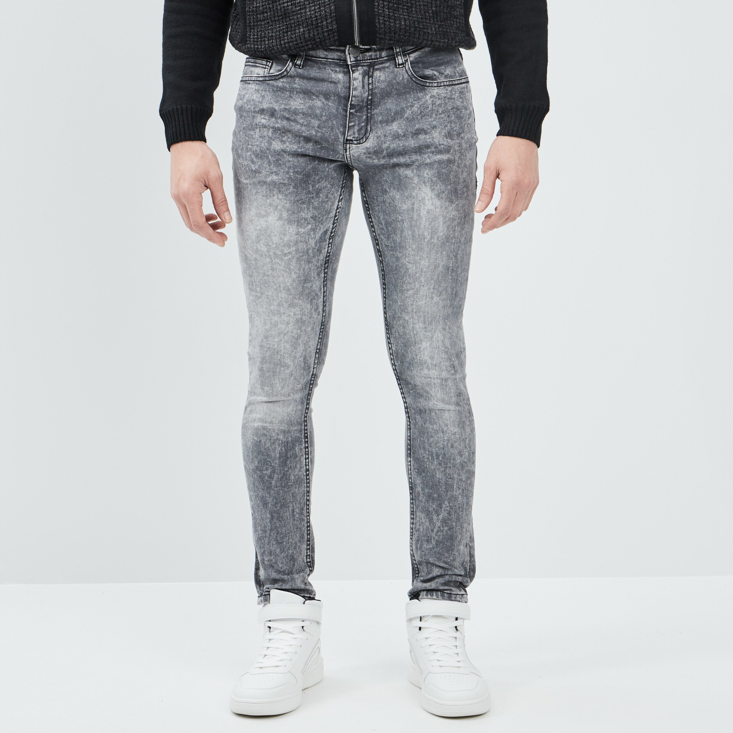 Jeans super skinny Liberto denim gris homme | La Halle