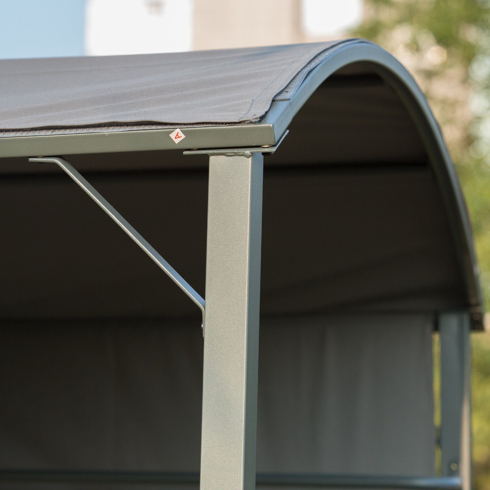 Outsunny Grillpavillon Grillpavillon mit Flammenschutzdach