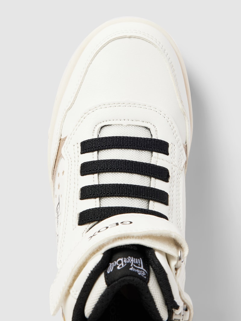 High Top Sneaker mit Motiv-Prints in offwhite