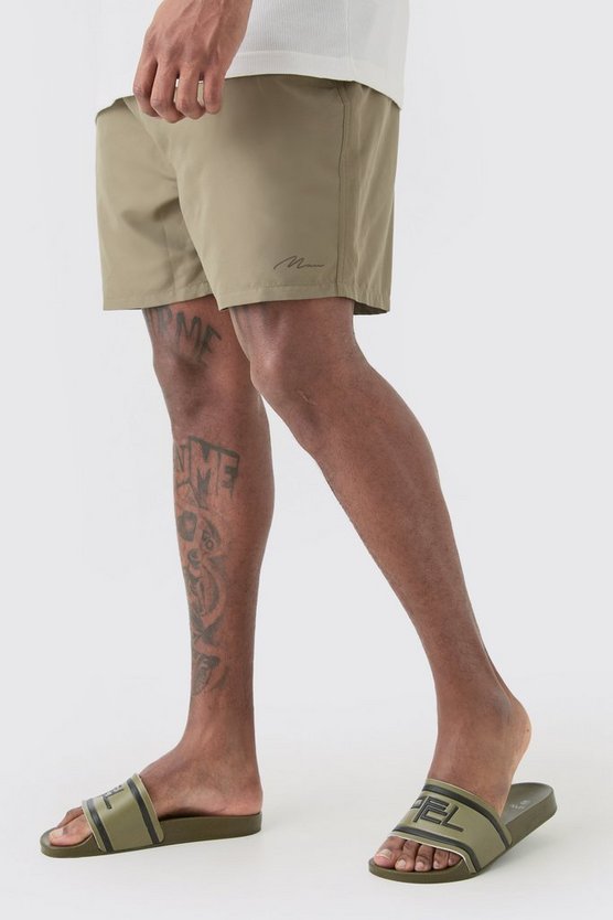 Plus mittellange Man Signature Badehose