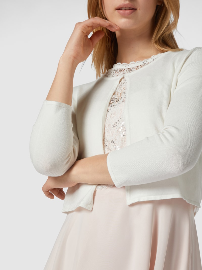 Bolero mit Rückseite aus Chiffon in offwhite