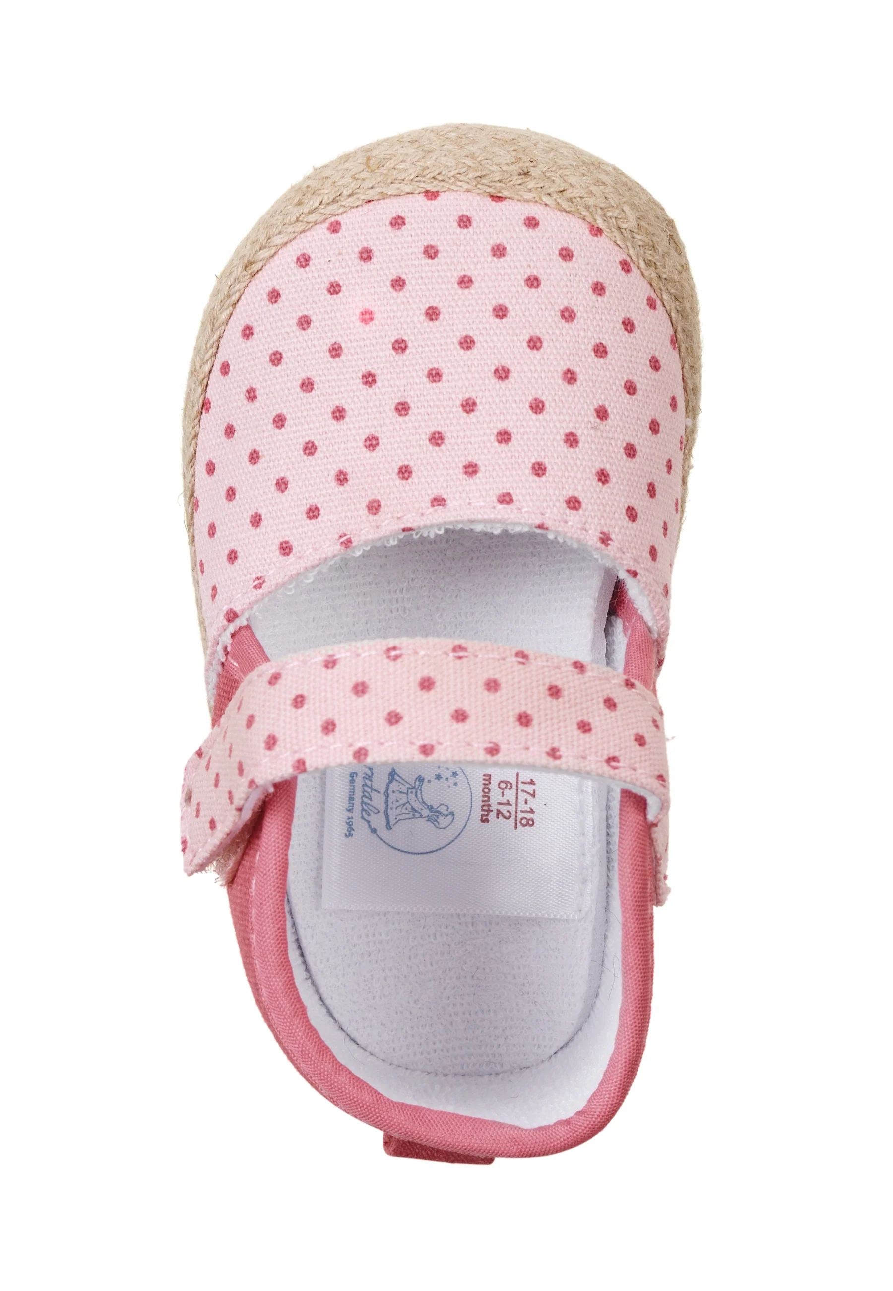 Baby Ballerina aus Canvas und Baumwollstoff Punkte