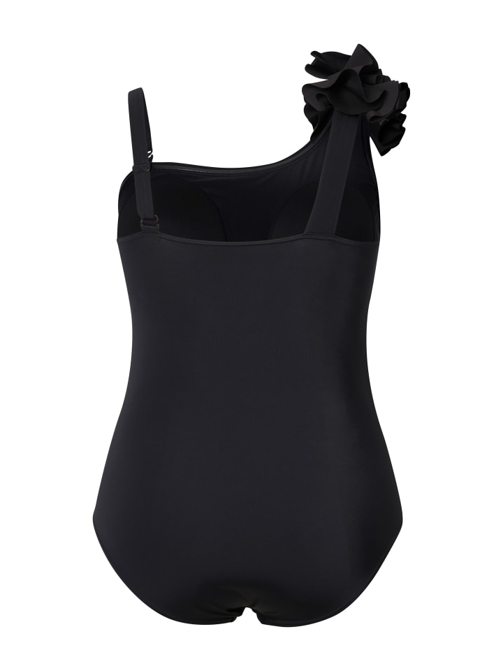 Ulla Popken Badeanzug in schwarz günstig kaufen