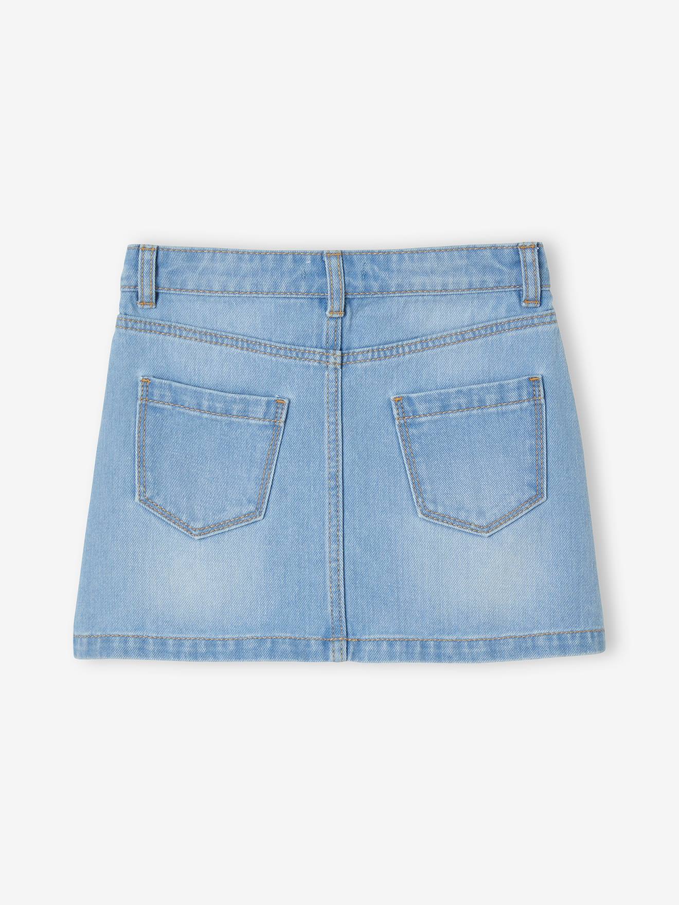 Vertbaudet Mädchen Jeansrock BASIC Oeko-Tex - blue stone