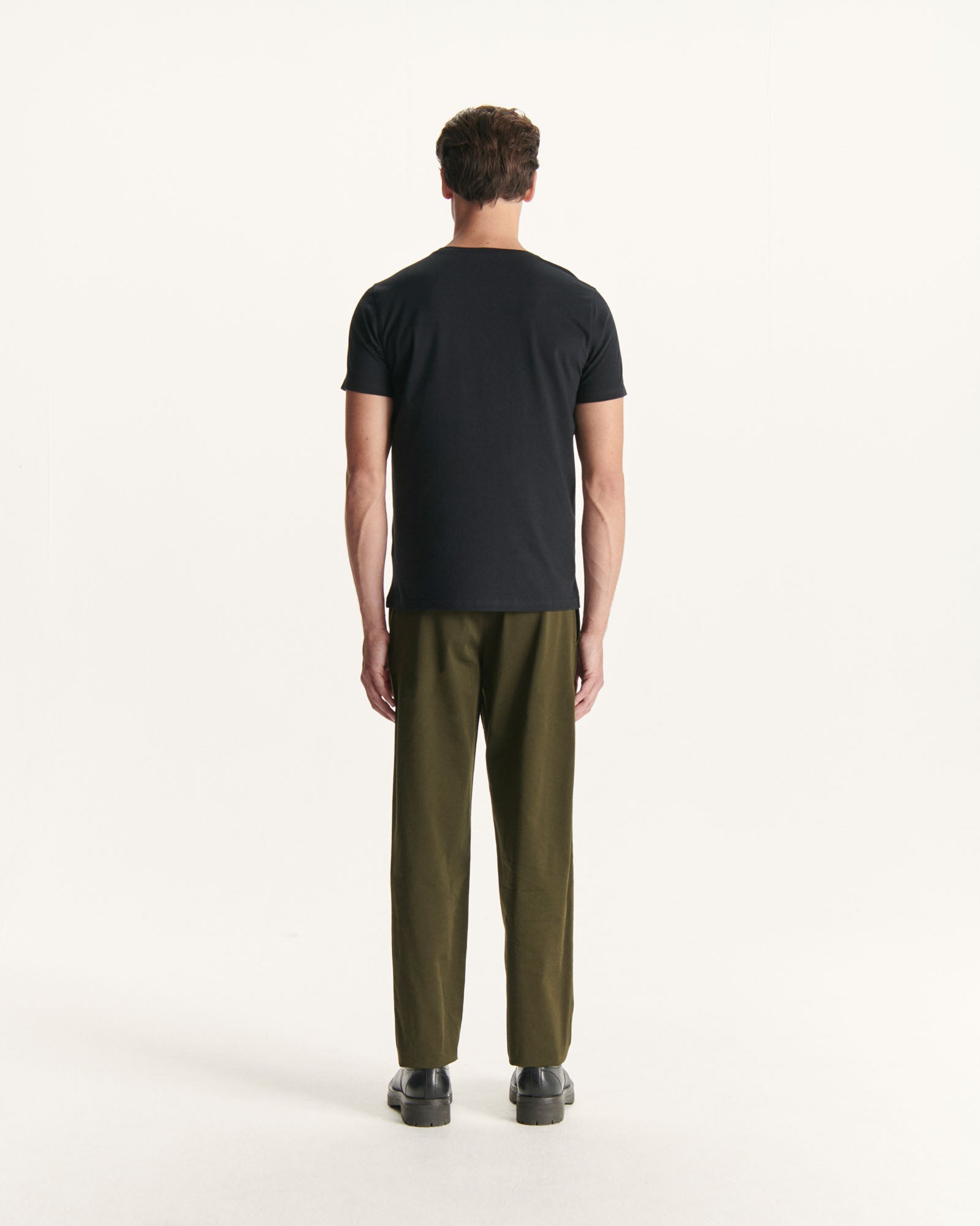 T-shirt homme en coton biologique Noir Pietro