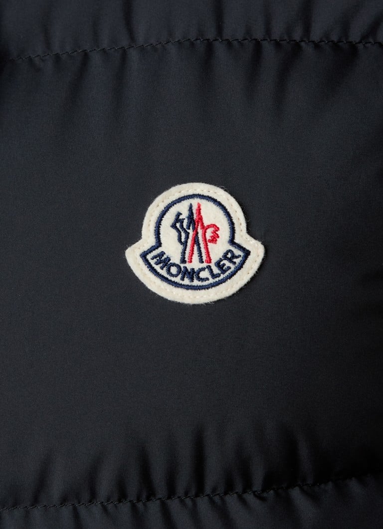 Giacca imbottita Moncler Badia con imbottitura in piuma e logo