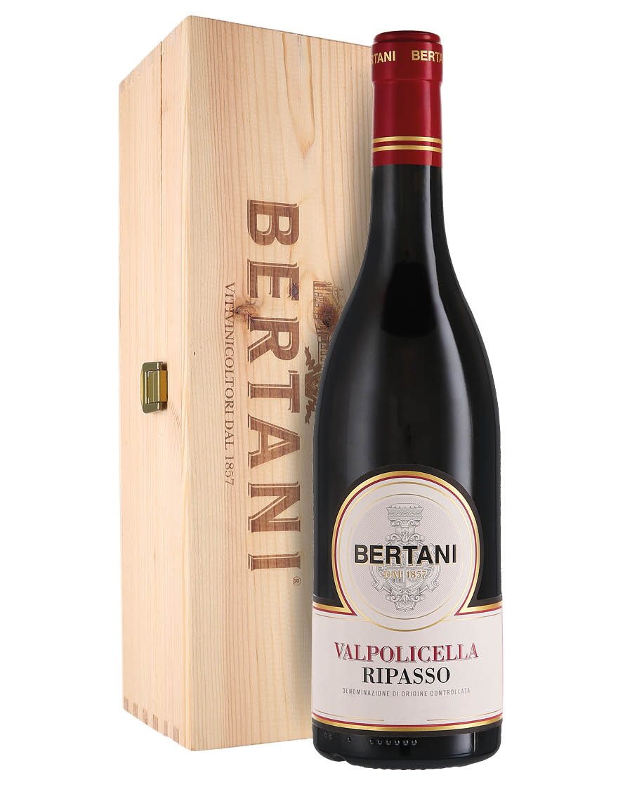 Valpolicella Ripasso DOC 2020 Bertani 0,75 ℓ, Caisse bois