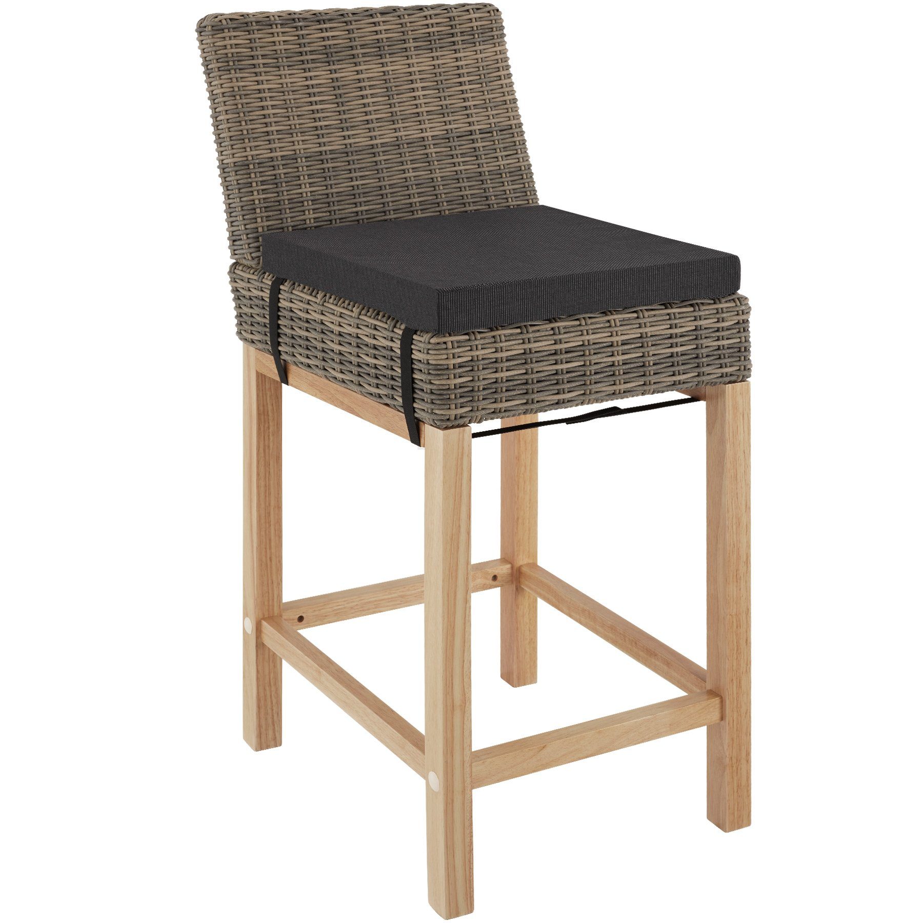 tectake Rattanstuhl Latina (1er, 1 St), UV-Beständig