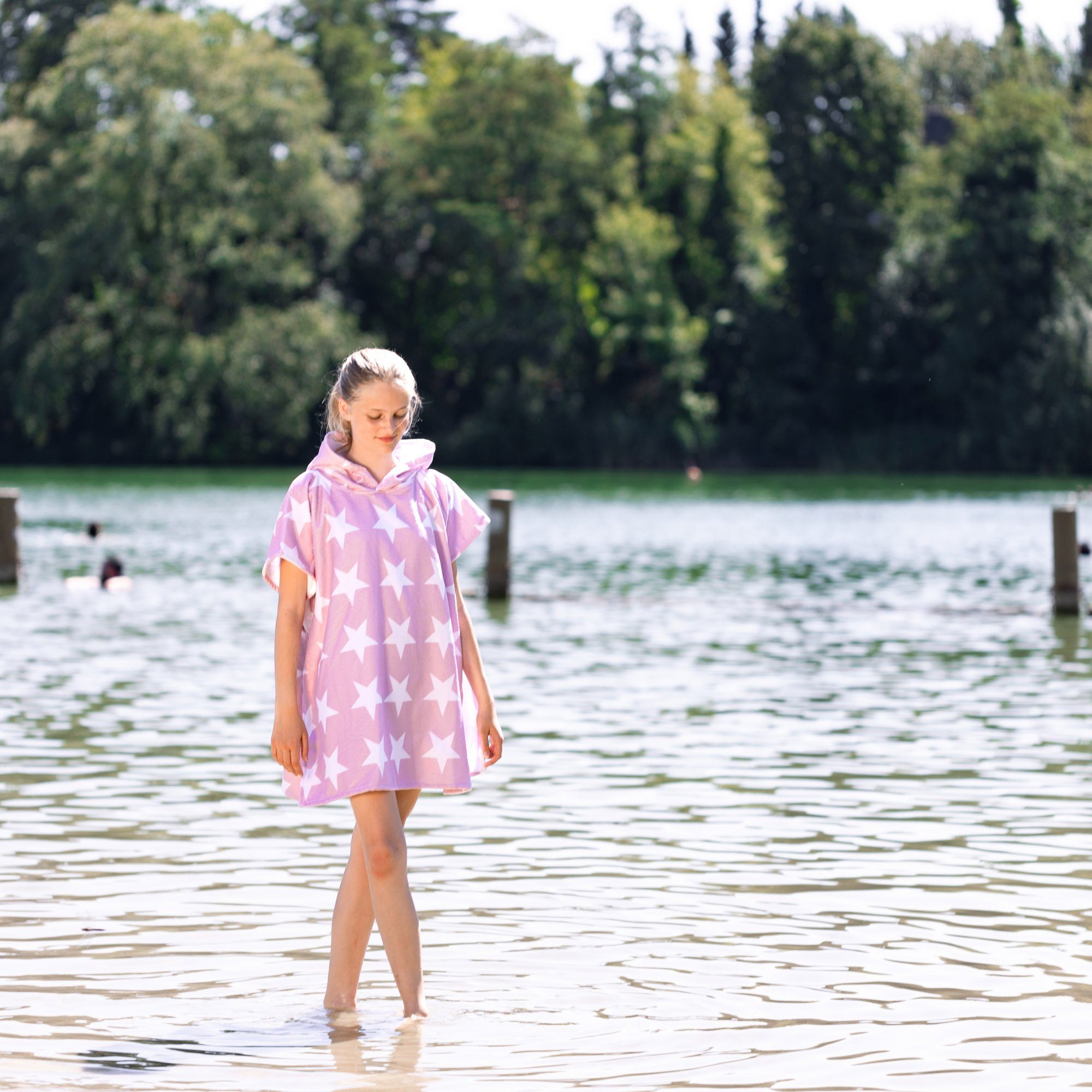 HOMELEVEL Bademantel Kinder und Baby Badeponcho - Poncho Handtuch - Surfponcho, Baumwolle