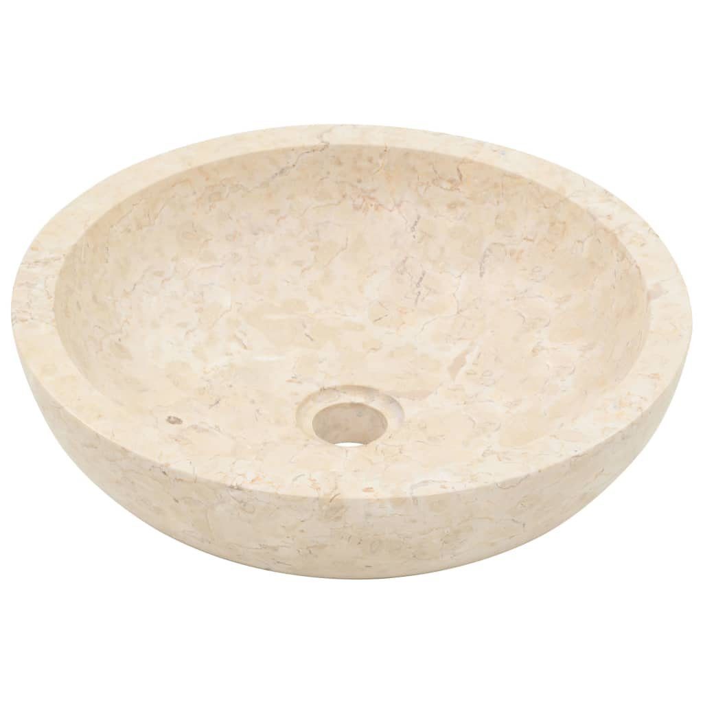 vidaXL Waschbecken Waschbecken 40x12 cm Marmor Creme