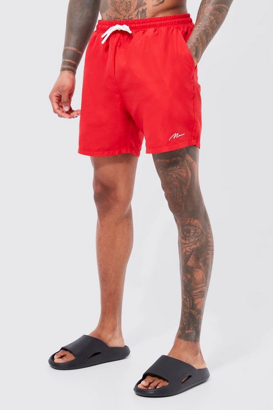 Mittellange Man Signature Badehose