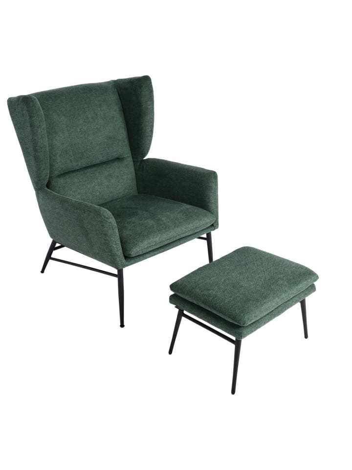 MCW Lounge-Sessel L62 mit Ottomane, Grün günstig kaufen onesize