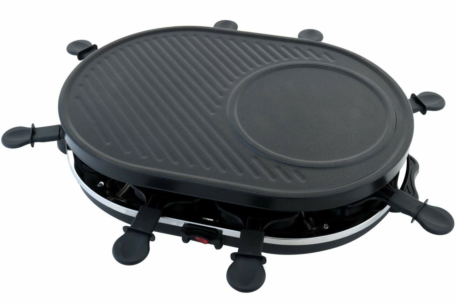 DESKI Raclette Raclette Grill Partygrill für 8 Personen Tischgrill 1200 Watt