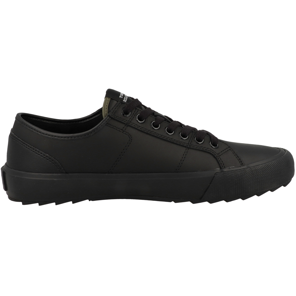 Tommy Hilfiger Core Vulcanized Cleated Leather Sneaker Low schwarz