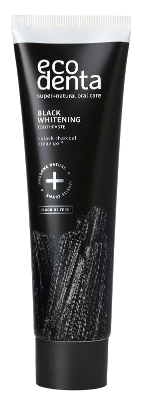Οδοντόκρεμα λεύκανσης Ecodenta Extra Black με άνθρακα και Teavigo