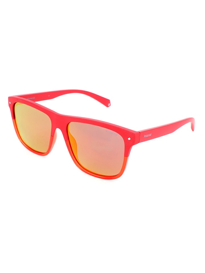 Polaroid Herren-Sonnenbrille in Rot/ Gelb-Rot günstig kaufen 56