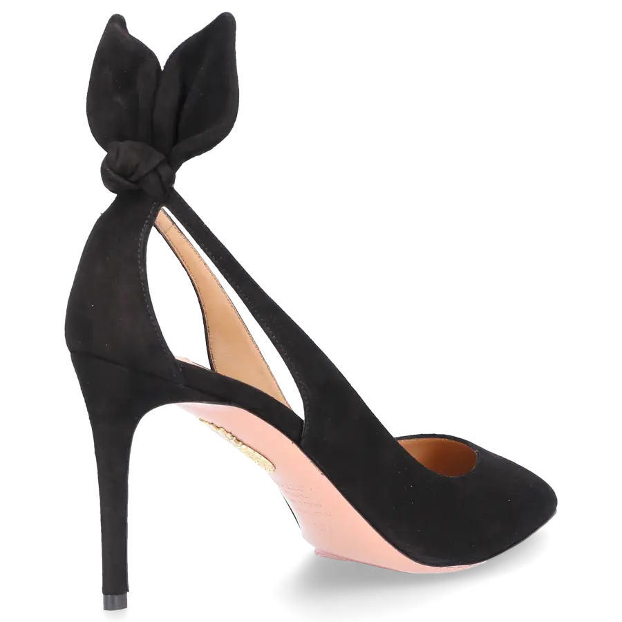 Aquazzura - Pumps BOW TIE 85 Veloursleder - schwarz