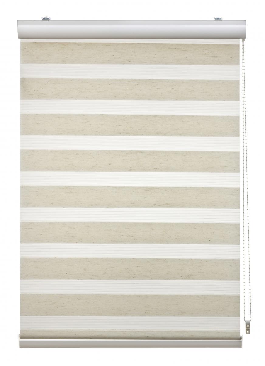Bella Casa Duo-Rollo mit Blende, Rollo, lichtdurchlässig, Sonnenschutz, 90 x 220 cm natur