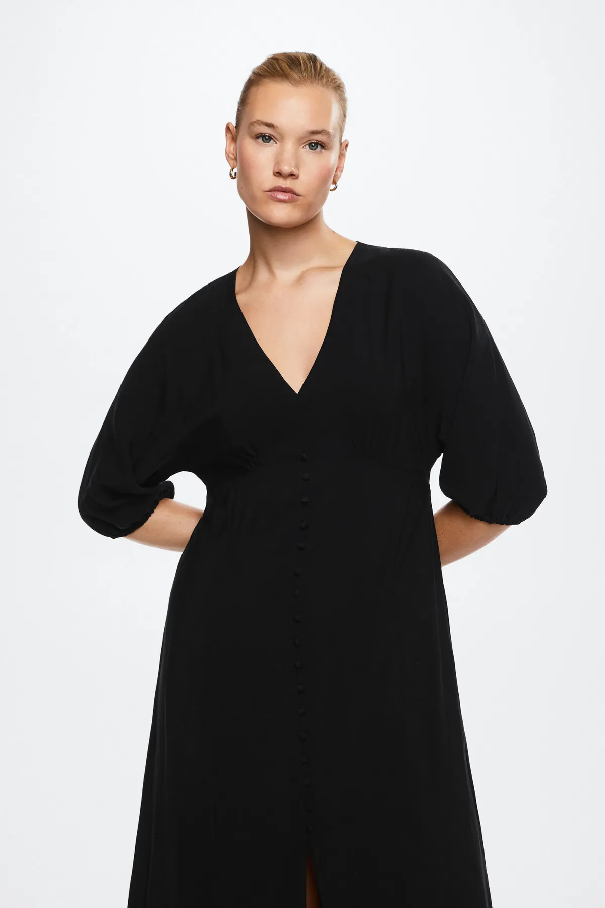 MANGO  Schwarzes Damenkleid 37923846